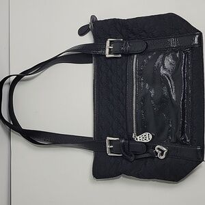 Brighton Black Quilted Nylon Purse